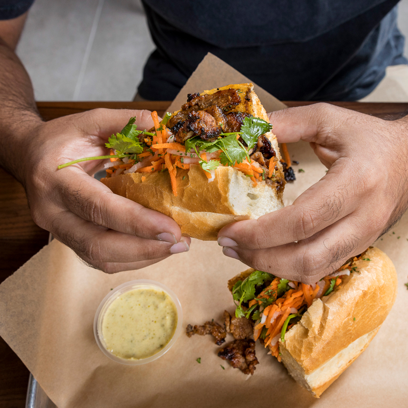 Freshly prepared Nguyen's Kitchen menu items